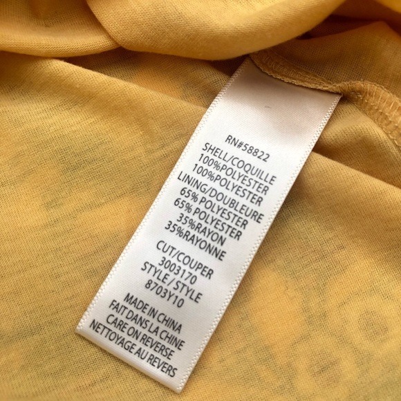 Max Studio Yellow Spring Floral Gathered Skirt Lined WOMENS size Small EUC - Picture 6 of 8